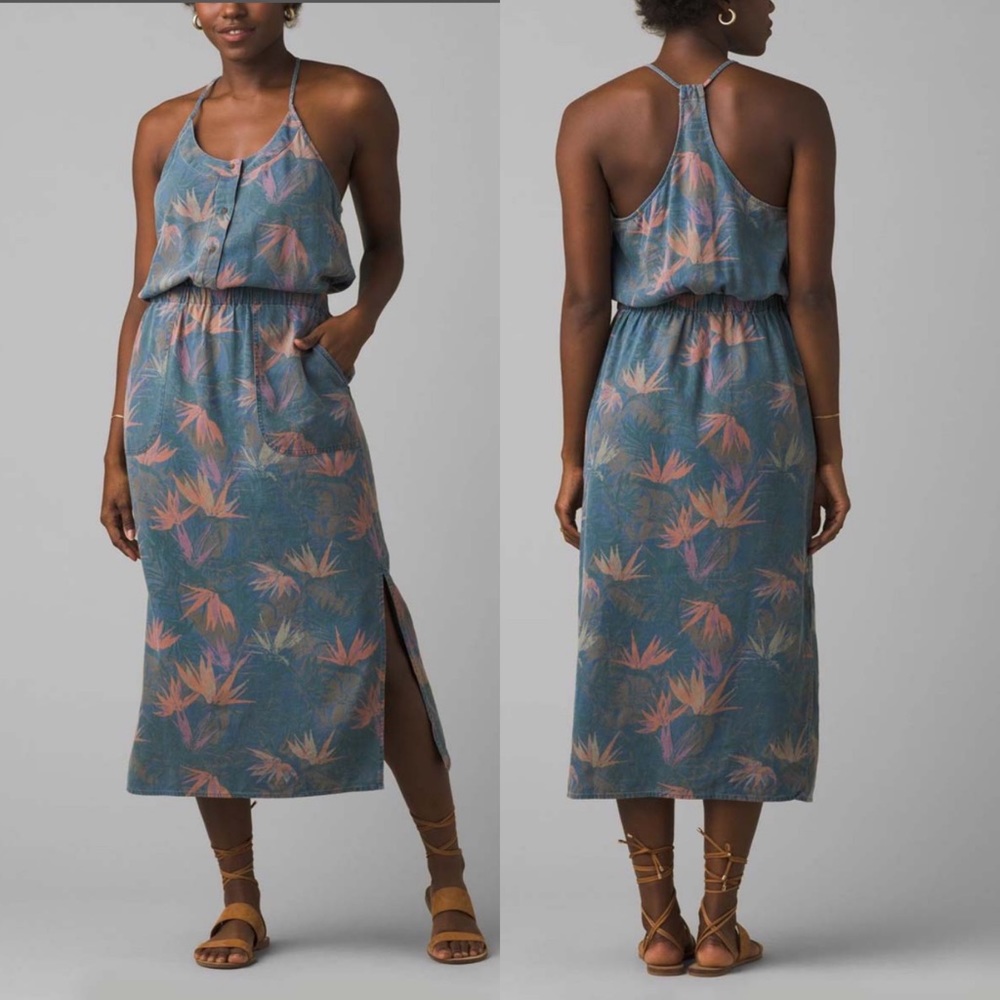 PrAna Sky Haven Dress in Washed Leaves